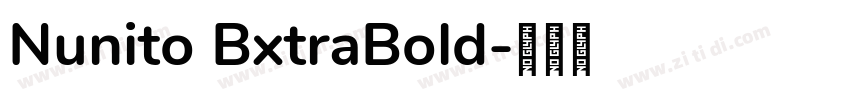 Nunito BxtraBold字体转换